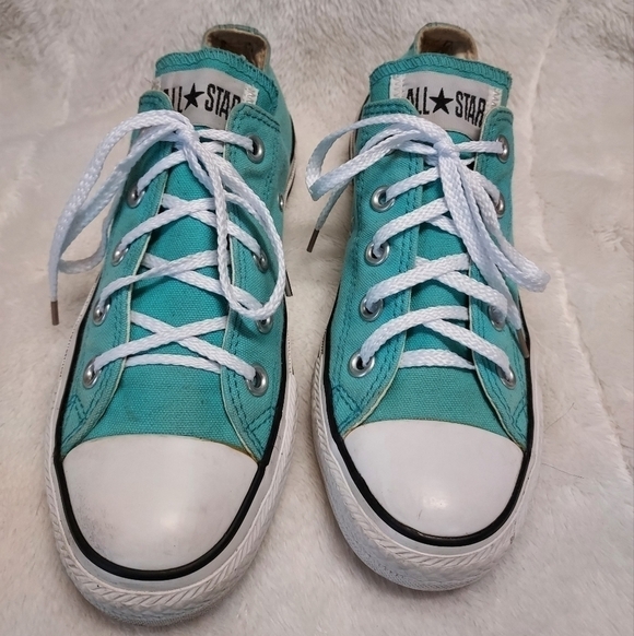 Converse AllStar unisex mint green tennis shoes women's 6 or men's 4 - Picture 1 of 14